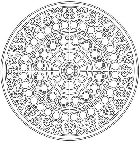 Celtic Mandala With Circle Pattern Coloring Page